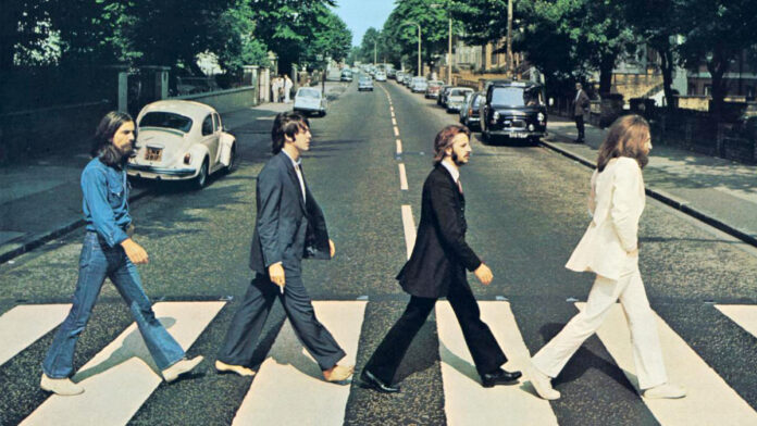 The Beatles’ iconic Abbey Road album cover from 1969