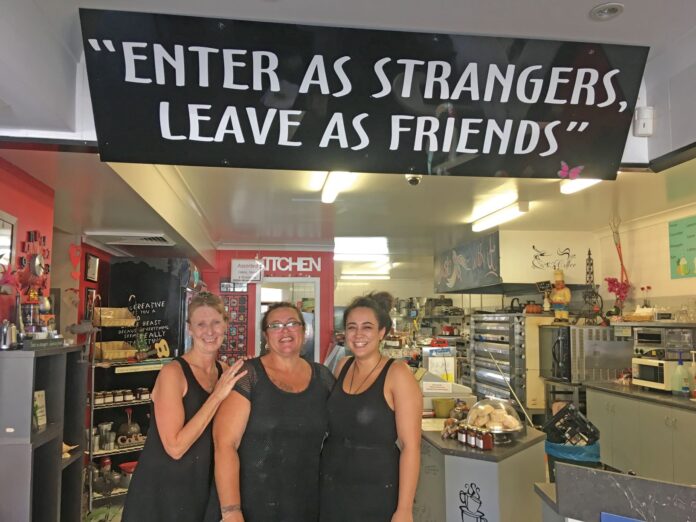 three women in their shop