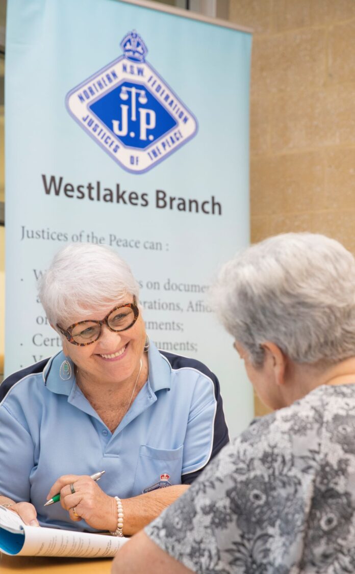 two elderly women talking