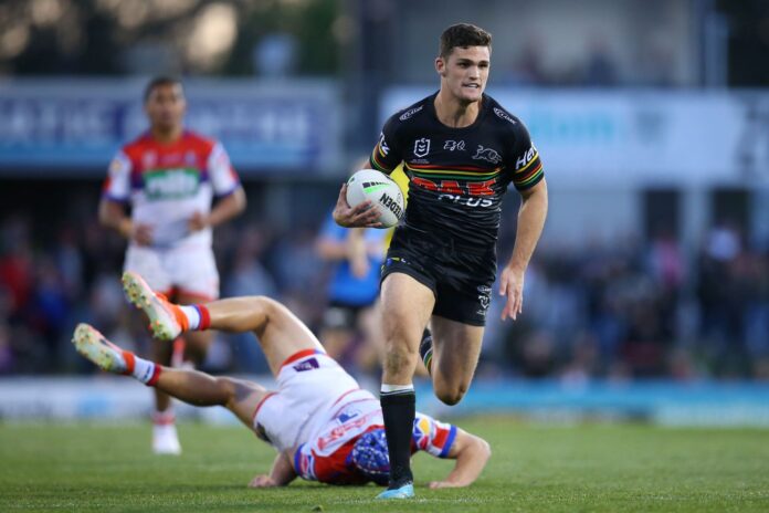 Nathan Cleary running with the ball