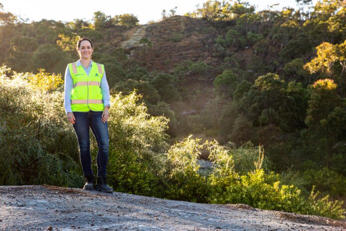 Natural Assets Officer Brooke Laforest at the Redhead quarry site