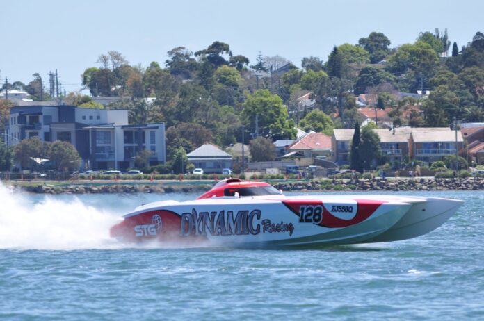 superboat on the water