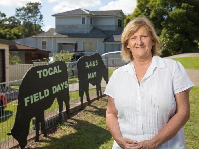 Tocal Field Days event manager Wendy Franklin promoting the event in Cardiff.