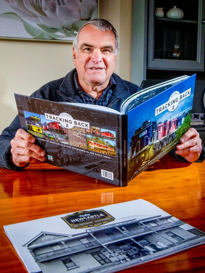 Hunter historian Ed Tonks with his latest title, Tracking Back 2