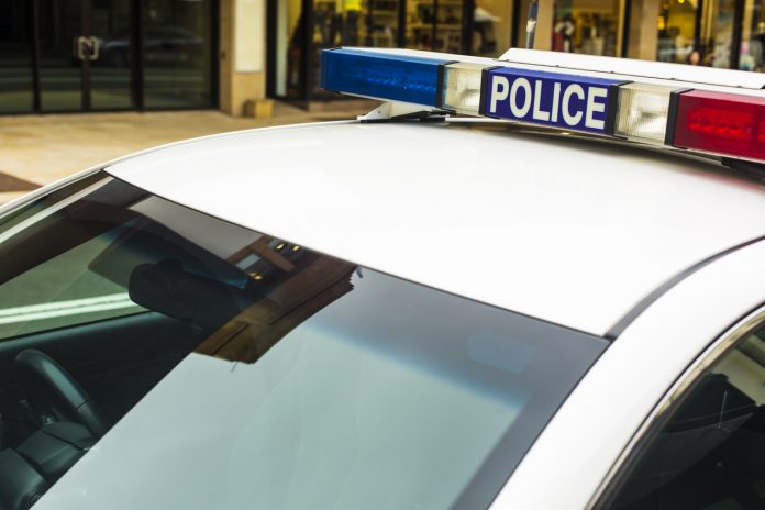 close up of police lights