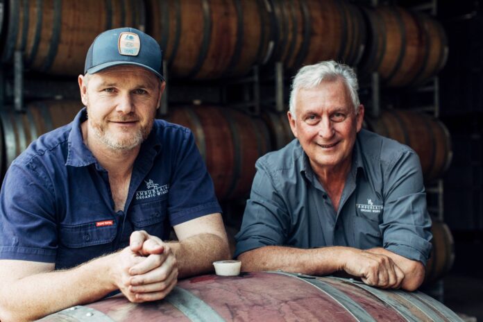 Tamburlaine Organic Wines Group Senior Winemaker, Aaron Mercer, and Managing Director, Mark Davidson