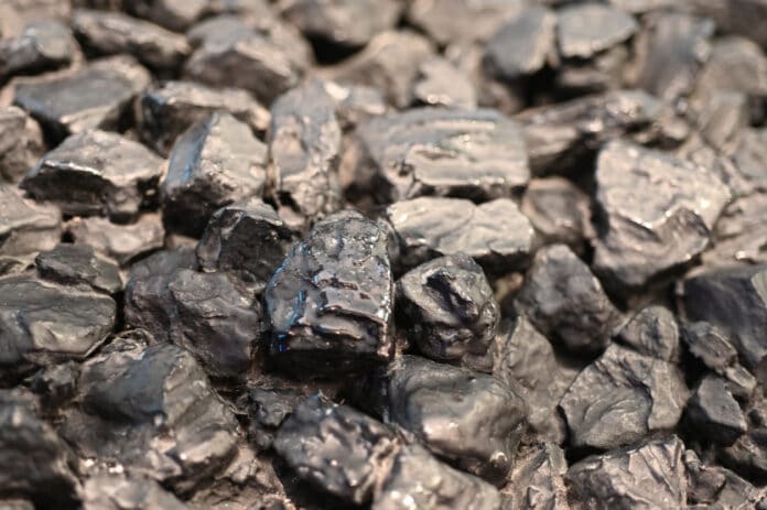 Black coal fossil fuel background