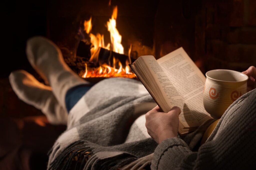 Book by the fire