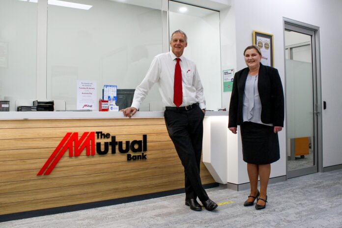 two people at Mutual Bank