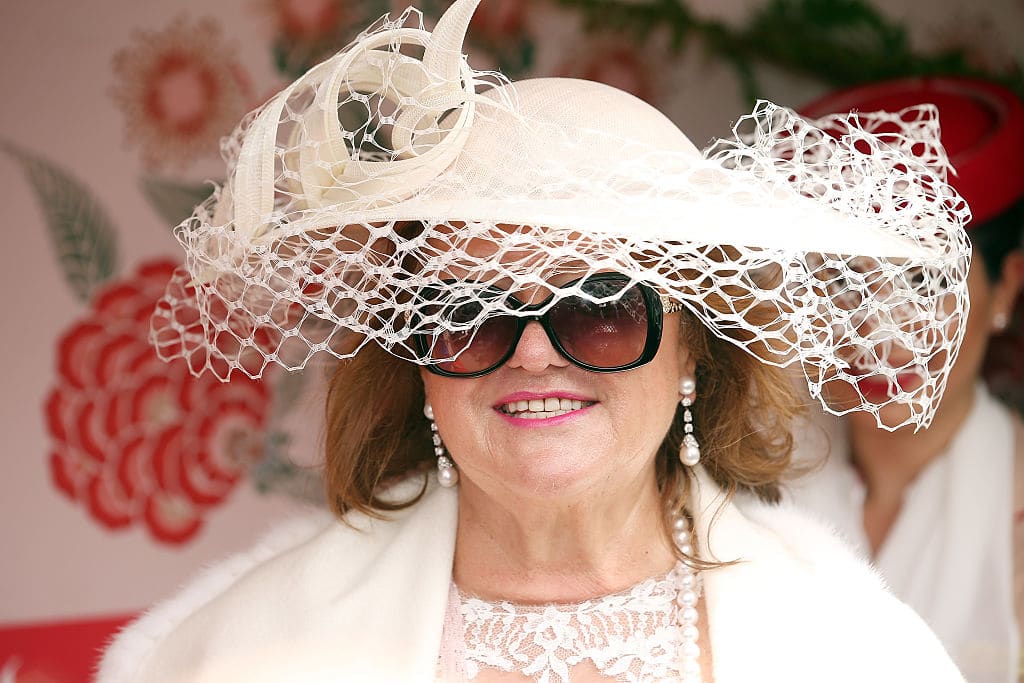 MELBOURNE, VICTORIA - NOVEMBER 01: Gina Rinehart attends the Emirates Marquee on Melbourne Cup Day at Flemington Racecourse on November 1, 2016 in Melbourne, Australia. (Photo by Scott Barbour/Getty Images)