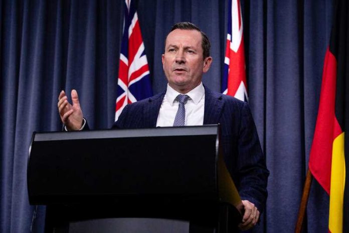 WA Premier Mark McGowan speaks to the media during a press conference in Perth
