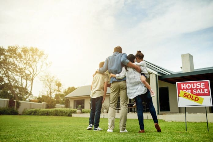 family buying a home