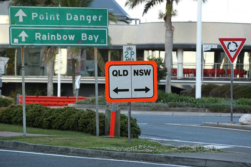 A border sign at the QLD/NSW border