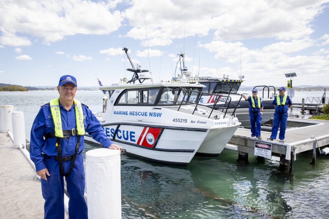 Marine Rescue Lake Macquarie volunteer Lee Baines
