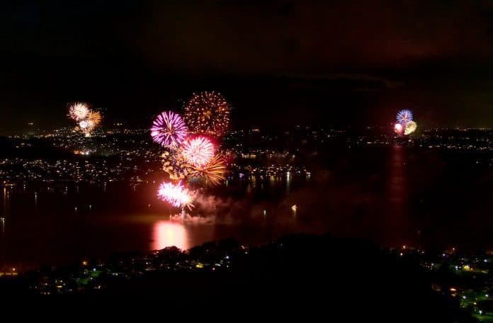 fireworks over Warners Bay