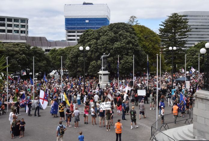 New Zealand vaccine mandate protesters
