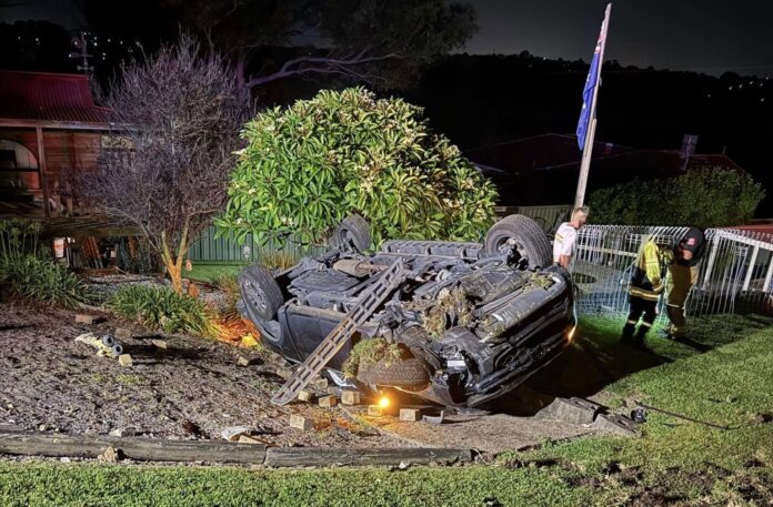 Driver flees scene after crashing car into Wallsend backyard ...